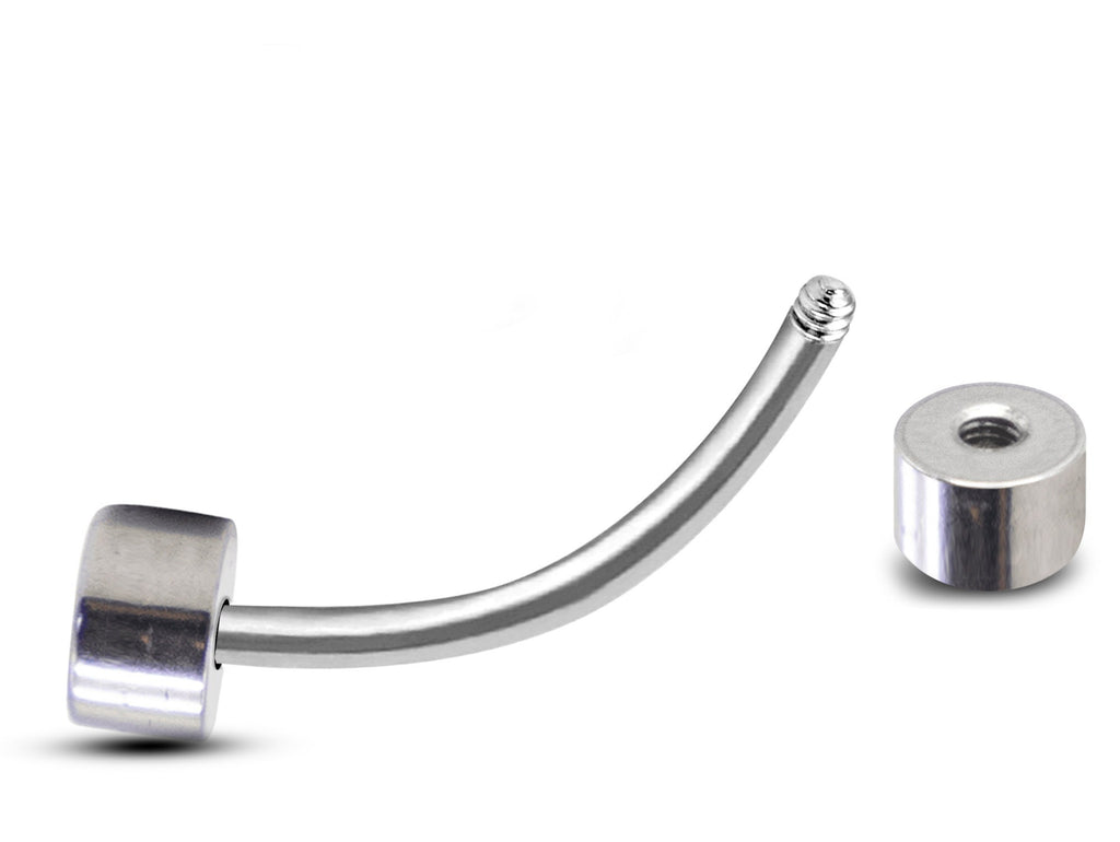 Barrel Barbell Piercing - Barbell Stud or Curved Barbell – 16g (1.2mm) – Barbell Earrings, Tongue, Nipple Piercing, Ear, Tragus, Helix