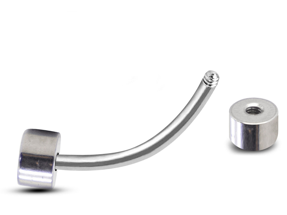 Barrel Barbell Piercing - Barbell Stud or Curved Barbell – 16g (1.2mm) – Barbell Earrings, Tongue, Nipple Piercing, Ear, Tragus, Helix
