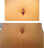 Belly Ring, Belly Button Rings - Pack of 3, 4, 8 and 10pcs Belly Bar with Double Gem Crystals for Navel Piercing Jewelry- 14g (1.6mm)