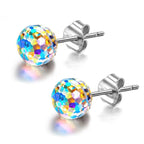 Cube Earrings, Stud Earrings - Fashion Jewelry for Women - High Quality and Sparkling Crystals- Stainless Steel Hypoallergenic Post Earrings