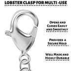 Silver Charm Letters, Initial Charm - Plain Alphabet Letters with Lobster Clasp closure- Compatible for Key Ring, Key chains and Bracelets