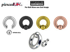 [DEACTIVATED]Titanium Big Gauge Captive Bead Ring with Spring Ball and Closure Ball – Piercings for Ear, Septum Ring, Lip, Nipple Rin Gauge 8g to 00g