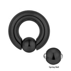 [DEACTIVATED]Titanium Big Gauge Captive Bead Ring with Spring Ball and Closure Ball – Piercings for Ear, Septum Ring, Lip, Nipple Rin Gauge 8g to 00g