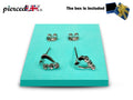 Heart Stud Earrings Fashion Jewelry for Women - High Quality and Sparkling CZ Crystals Earrings Packed in a Gift Box