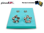 Flower Stud Earrings Fashion Jewelry for Women - High Quality and Sparkling CZ Crystals Earrings Packed in a Gift Box