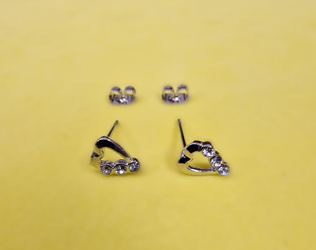 Heart Stud Earrings Fashion Jewelry for Women - High Quality and Sparkling CZ Crystals Earrings Packed in a Gift Box