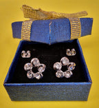 Flower Stud Earrings Fashion Jewelry for Women - High Quality and Sparkling CZ Crystals Earrings Packed in a Gift Box