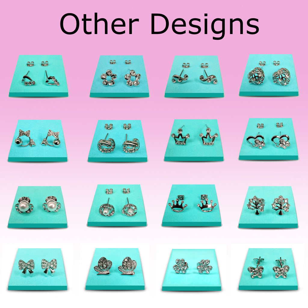 Flower Stud Earrings Fashion Jewelry for Women - High Quality and Sparkling CZ Crystals Earrings Packed in a Gift Box