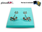Stud Earrings S Shape Fashion Jewelry for Women - High Quality and Sparkling CZ Crystals Earrings Packed in a Gift Box
