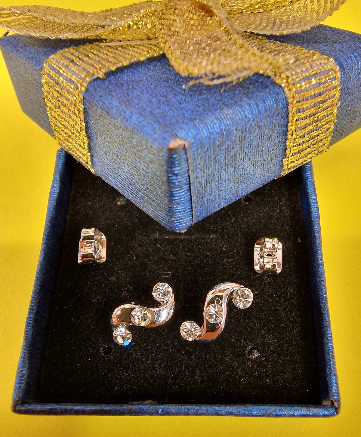 Stud Earrings S Shape Fashion Jewelry for Women - High Quality and Sparkling CZ Crystals Earrings Packed in a Gift Box