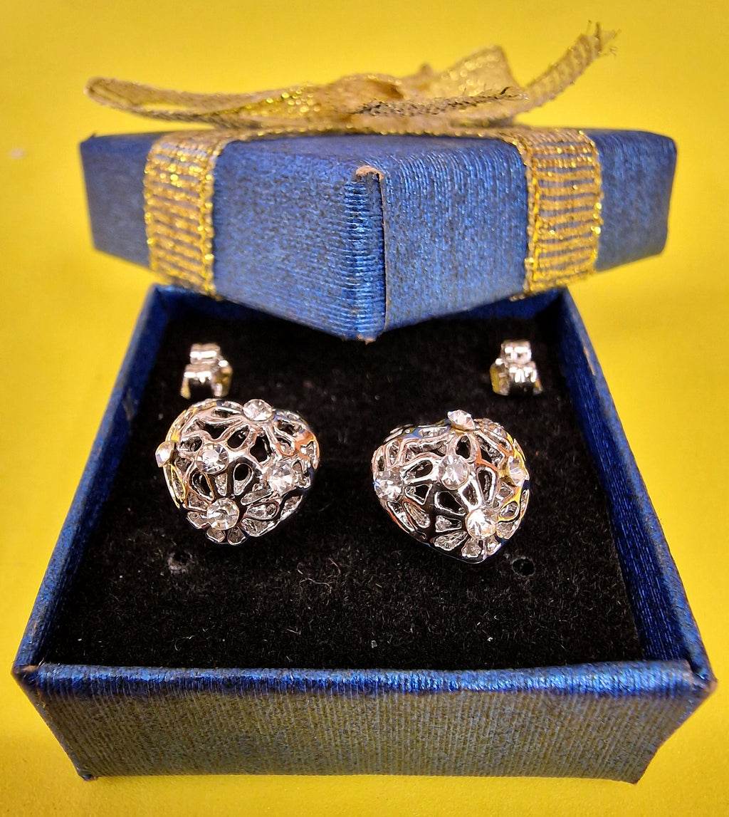 Filigree Style Stud Earrings Fashion Jewelry for Women - High Quality and Sparkling CZ Crystals Earrings Packed in a Gift Box