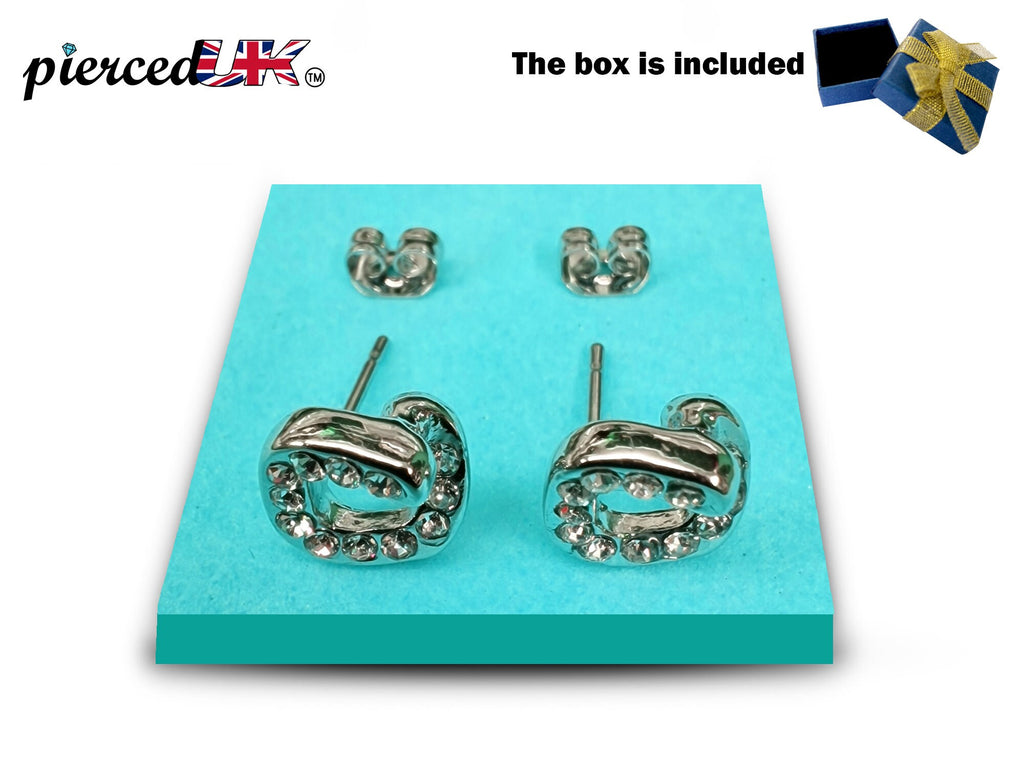 Unique Style Stud Earrings Fashion Jewelry for Women - High Quality and Sparkling CZ Crystals Earrings Packed in a Gift Box
