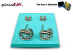 Unique Style Stud Earrings Fashion Jewelry for Women - High Quality and Sparkling CZ Crystals Earrings Packed in a Gift Box