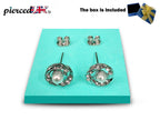Pearl Stud Earrings Swirl Design Fashion Jewelry for Women - High Quality and Sparkling CZ Crystals Earrings Packed in a Gift Box
