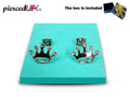 Crown Stud Earrings Fashion Jewelry for Women - High Quality and Sparkling CZ Crystals Earrings Packed in a Gift Box