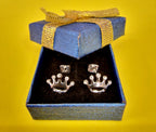Crown Stud Earrings Fashion Jewelry for Women - High Quality and Sparkling CZ Crystals Earrings Packed in a Gift Box