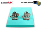 Silver Butterfly Stud Earrings Fashion Jewelry for Women - High Quality and Sparkling CZ Crystals Earrings Packed in a Gift Box