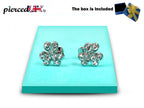 Clover Leaf Stud Earrings Fashion Jewelry for Women - High Quality and Sparkling CZ Crystals Earrings Packed in a Gift Box