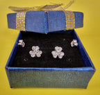 Clover Leaf Stud Earrings Fashion Jewelry for Women - High Quality and Sparkling CZ Crystals Earrings Packed in a Gift Box