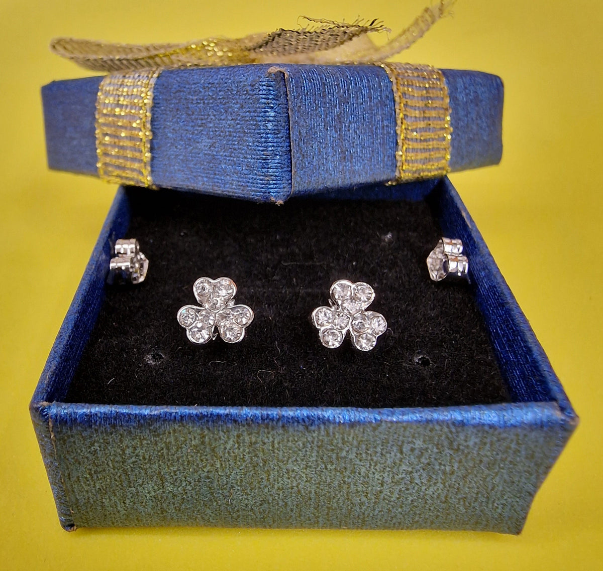 Clover Leaf Stud Earrings Fashion Jewelry for Women - High Quality and Sparkling CZ Crystals Earrings Packed in a Gift Box