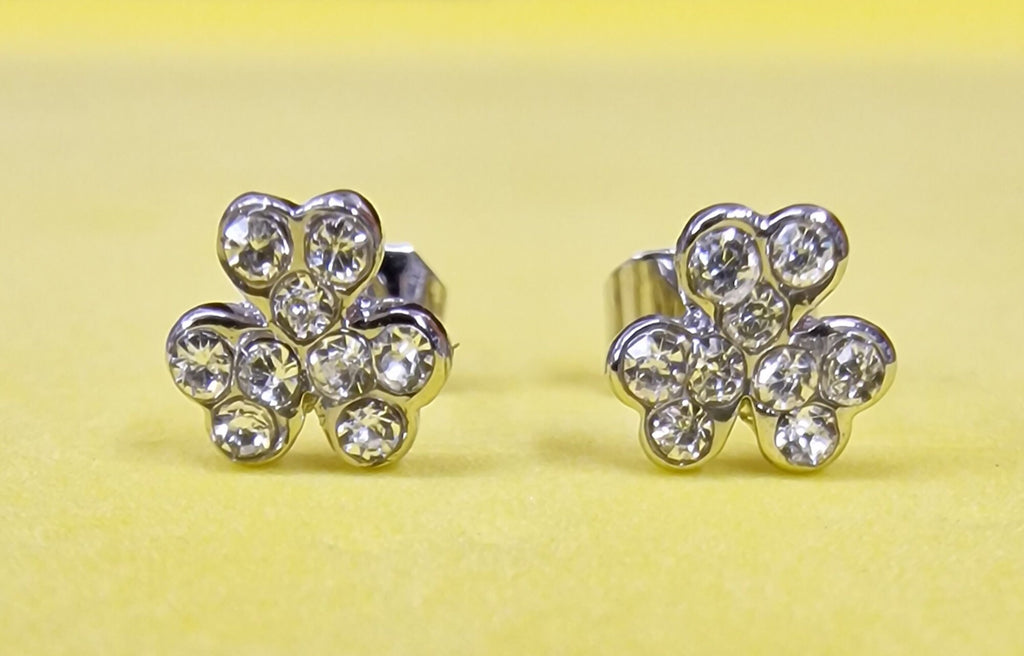 Clover Leaf Stud Earrings Fashion Jewelry for Women - High Quality and Sparkling CZ Crystals Earrings Packed in a Gift Box