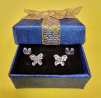 Butterfly Stud Earrings Fashion Jewelry for Women - High Quality and Sparkling CZ Crystals Earrings Packed in a Gift Box