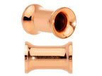 Rose Gold Plated Plugs, Double Flare Tunnels - Titanium Steel Plugs Earrings Piercing Tunnel for Ear Lobe Earring Body Modification