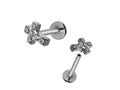 Titanium 18G Helix Stud Earrings, Tragus and Cartilage Earrings  - 8mm Internally Threaded Body Jewellery Ear Piercing