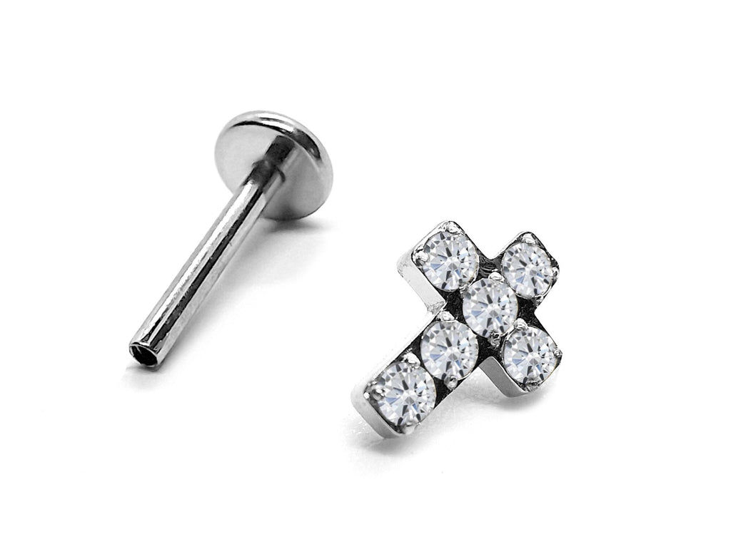 Titanium 18G Helix Stud Earrings, Tragus and Cartilage Earrings  - 8mm Internally Threaded Body Jewellery Ear Piercing