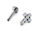 Titanium 18G Helix Stud Earrings, Tragus and Cartilage Earrings  - 8mm Internally Threaded Body Jewellery Ear Piercing
