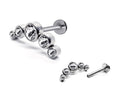 Titanium 16G Helix Stud Cartilage Piercing, Tragus Earrings, Forward Helix  - Internally Threaded Body Jewellery Ear Piercing