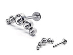 Titanium 16G Helix Stud Cartilage Piercing, Tragus Earrings, Forward Helix  - Internally Threaded Body Jewellery Ear Piercing