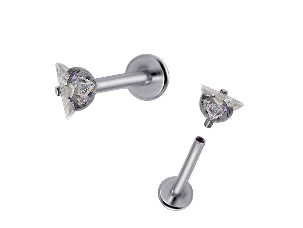 Titanium 16G Helix Stud Cartilage Piercing, Tragus Earrings, Forward Helix  - Internally Threaded Body Jewellery Ear Piercing