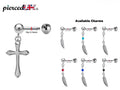 Barbell Piercing, Cross Barbell Earring – 16g (1.2mm) – Dreamcatcher Charm Barbell Piercing for  Nipple Piercing, Ear, Tragus, Helix, Daith
