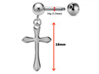 Barbell Piercing, Cross Barbell Earring – 16g (1.2mm) – Dreamcatcher Charm Barbell Piercing for  Nipple Piercing, Ear, Tragus, Helix, Daith