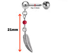 Barbell Piercing, Cross Barbell Earring – 16g (1.2mm) – Dreamcatcher Charm Barbell Piercing for  Nipple Piercing, Ear, Tragus, Helix, Daith