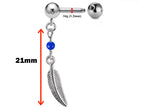 Barbell Piercing, Cross Barbell Earring – 16g (1.2mm) – Dreamcatcher Charm Barbell Piercing for  Nipple Piercing, Ear, Tragus, Helix, Daith