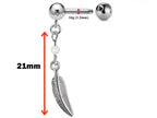 Barbell Piercing, Cross Barbell Earring – 16g (1.2mm) – Dreamcatcher Charm Barbell Piercing for  Nipple Piercing, Ear, Tragus, Helix, Daith