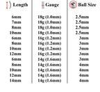 [DEACTIVATED]Titanium Curved barbell, Daith Piercing – 18g, 16g, 14g Bent Barbell for Eyebrow, Ears, Tragus, Rook Ring. Available in Many Colours