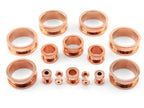 [DEACTIVATED]Rose Gold Ear Tunnel Plug, Tunnel Gauges 00g to 12g - Titanium Flesh Earrings Tunnels Body Modification - Threaded Screw fit Earrings