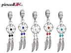 Charms, Dreamcatchers - Silver Native American Jewelry Dangle Charms for Dreamcatcher Bracelet and Necklaces with Genuine Bead Gemstones
