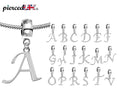Silver Initial Letter,  Alphabet Charms - Initial Charms fits all European and Italian Charm Bracelets and Other Styles of Bracelets.