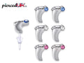 Plastic Post Earrings, Hypoallergenic Earrings Studs Set -  Foot Feet Earrings with Round Crystal Set - You get 3 pairs