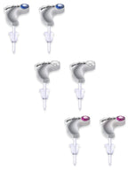 Plastic Post Earrings, Hypoallergenic Earrings Studs Set -  Foot Feet Earrings with Round Crystal Set - You get 3 pairs