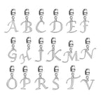 Silver Initial Letter,  Alphabet Charms - Initial Charms fits all European and Italian Charm Bracelets and Other Styles of Bracelets.