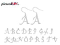 Initial Earrings, Letter Earrings - Silver Dangle & Drop Alphabet A-Z with Hook Ear Wire which is Easy to Wear for all Occasions