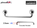 Titanium Surface Piercing Jewelry, Staple Barbell - Dermal Bar for Skin Piercing Body Modification and Body Jewellery