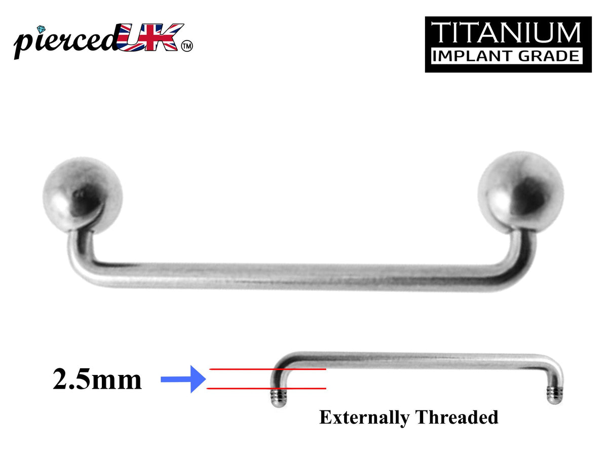 Titanium Surface Piercing Jewelry, Staple Barbell - Dermal Bar for Skin Piercing Body Modification and Body Jewellery