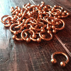 Rose Gold Horseshoe Earrings, Nose Ring - 10pcs Horseshoe Septum Ring (CBB) - 18g, 16g, 14g size 6mm to 16mm