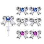 Plastic Post Earrings, Hypoallergenic Earrings Studs Set -  Stud Earrings with Round Crystal Set - Various Symbol Designs - You get 3 pairs